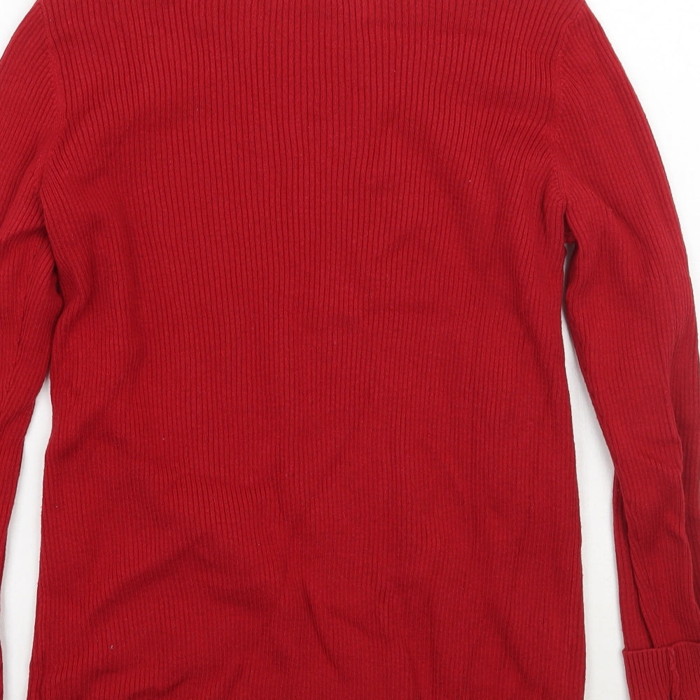 Womens UK Size XS Gap Red Pullover Jumper