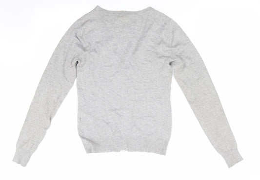 Womens UK Size XS VERO MODA Grey Cardigan Jumper