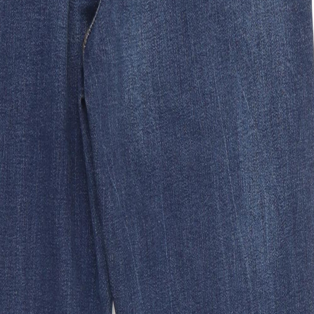 Brand and care label for Denim Co women’s blue skinny jeans, size UK 4, 29-inch leg