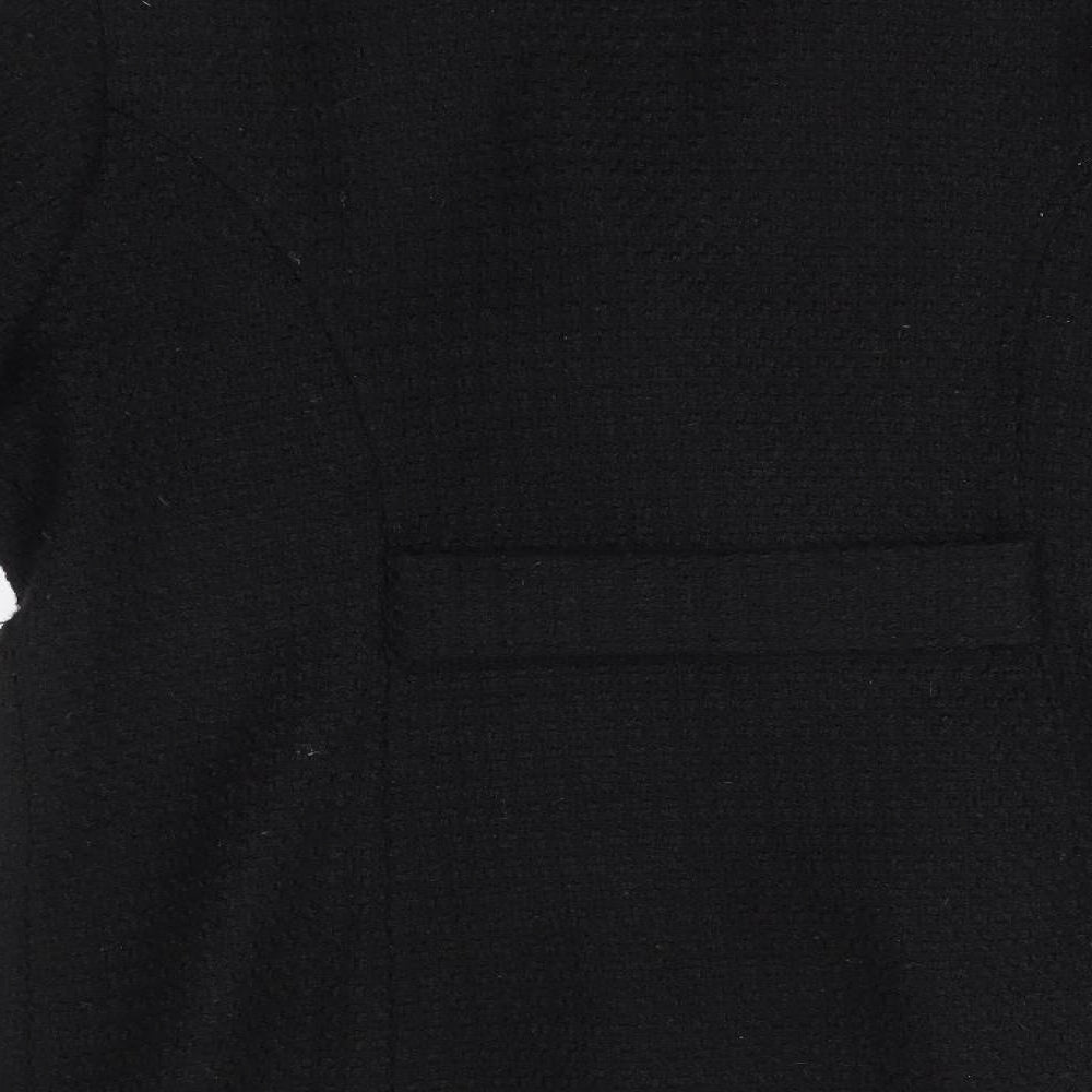 Womens UK Size 14 BM COLLECTION Black Overcoat