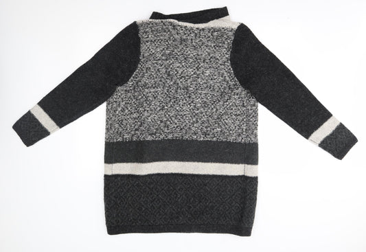George Womens Grey Striped Cardigan Jumper Size 14