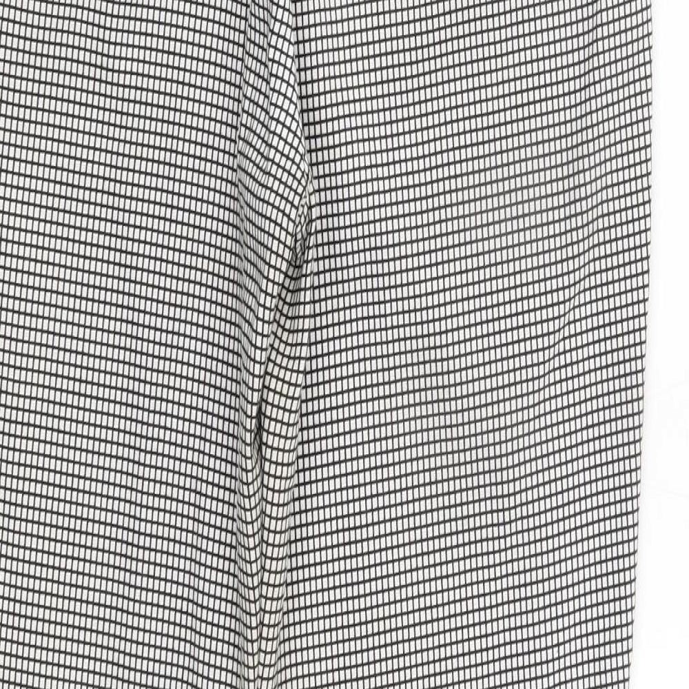 Womens UK Size 8 Zara Regular Fit White Trousers