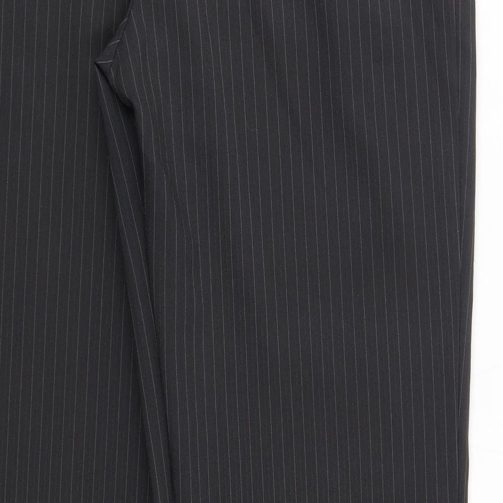 TU Womens Grey Striped Suit Trousers Size 10 L29 in