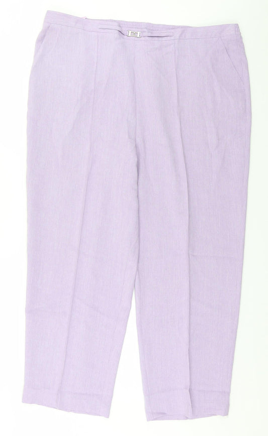 Womens UK Size 22 BM Regular Fit Blue Trousers
