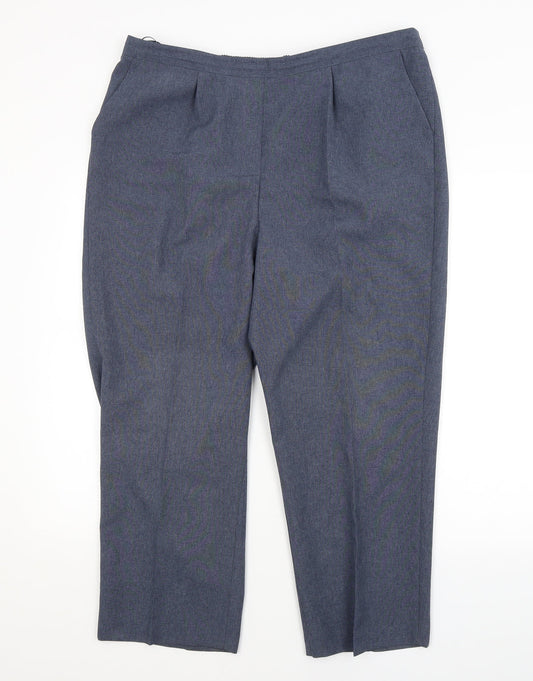 Womens UK Size 18 Bonmarché Regular Fit Blue Trousers