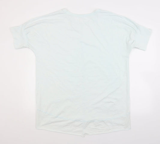 Womens UK Size XL Preworn Blue Basic T-Shirt