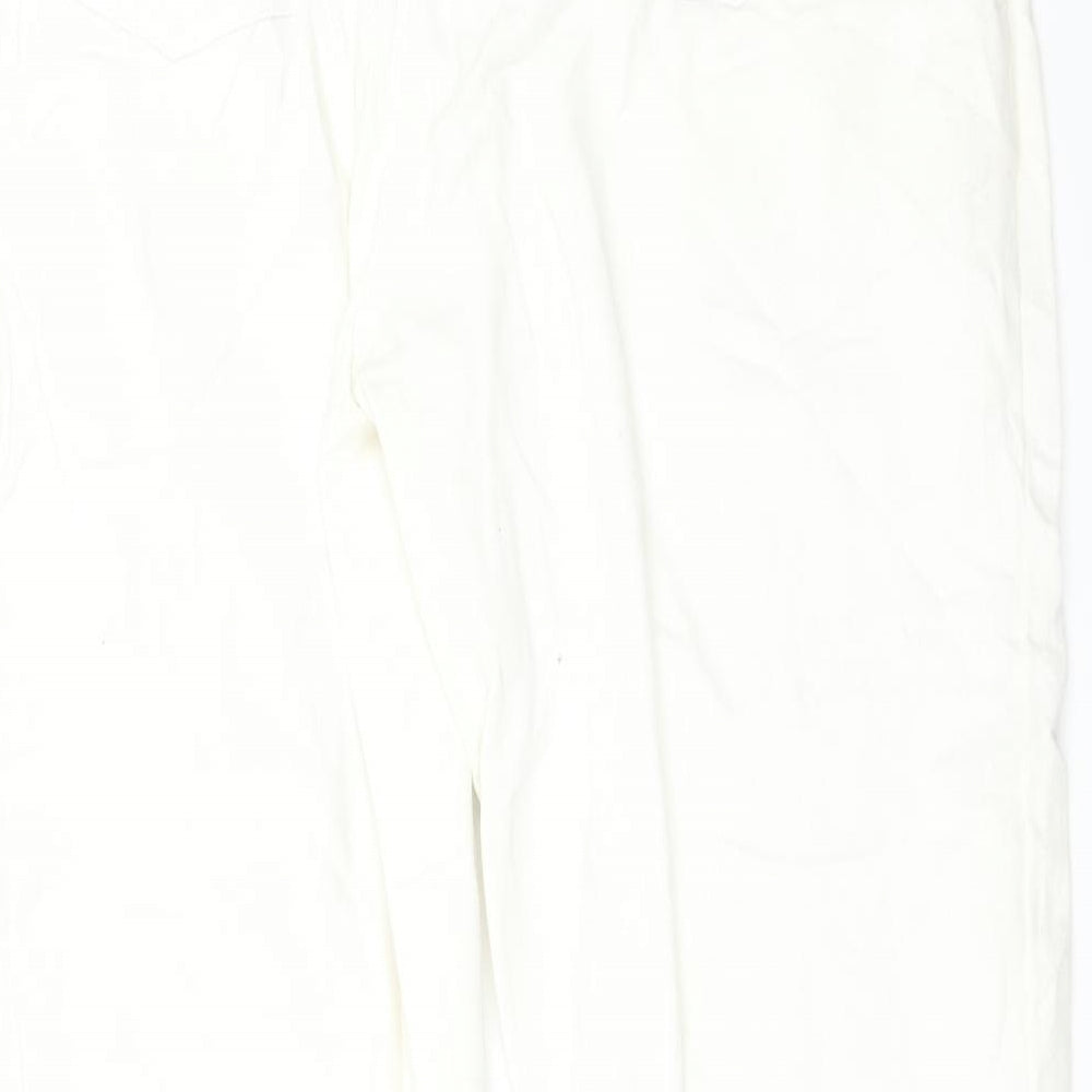 Womens UK Size 18 Brooker Regular Fit Straight White Jeans