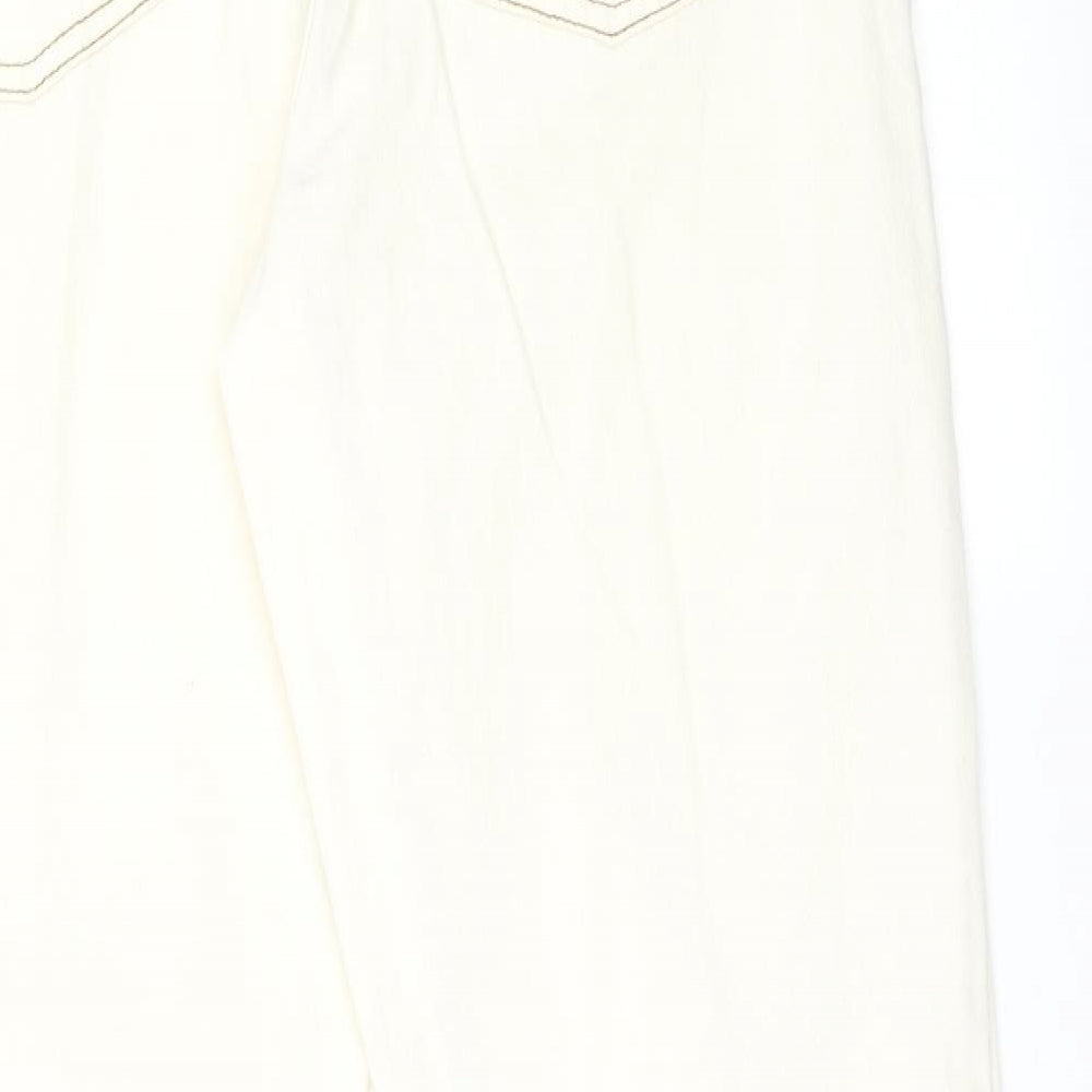 DENIM CO Womens White Straight Jeans Size 10 L29 in