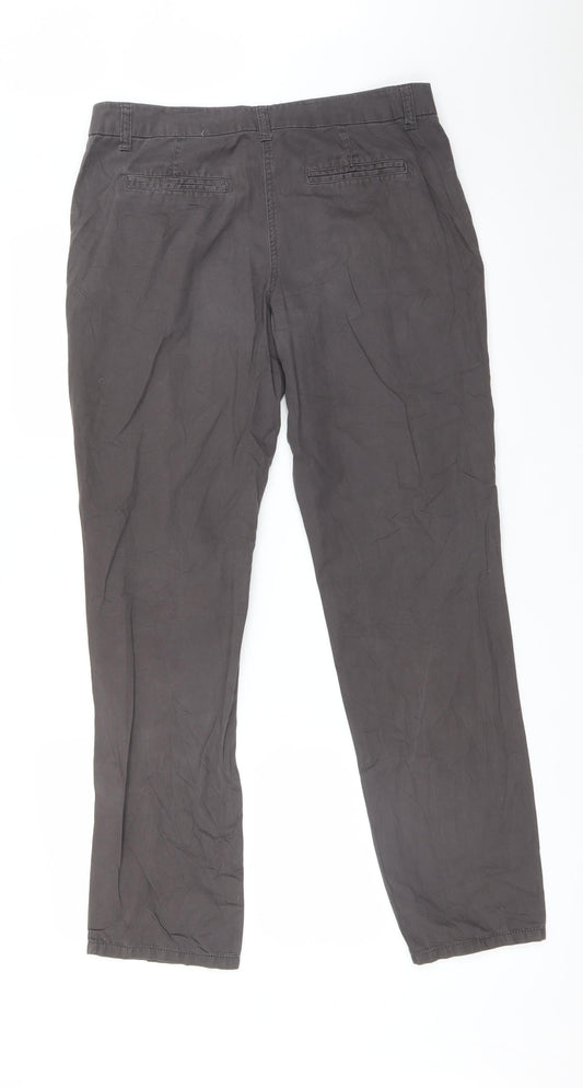F&F Womens Grey Chino Trousers Size 32 L29 in