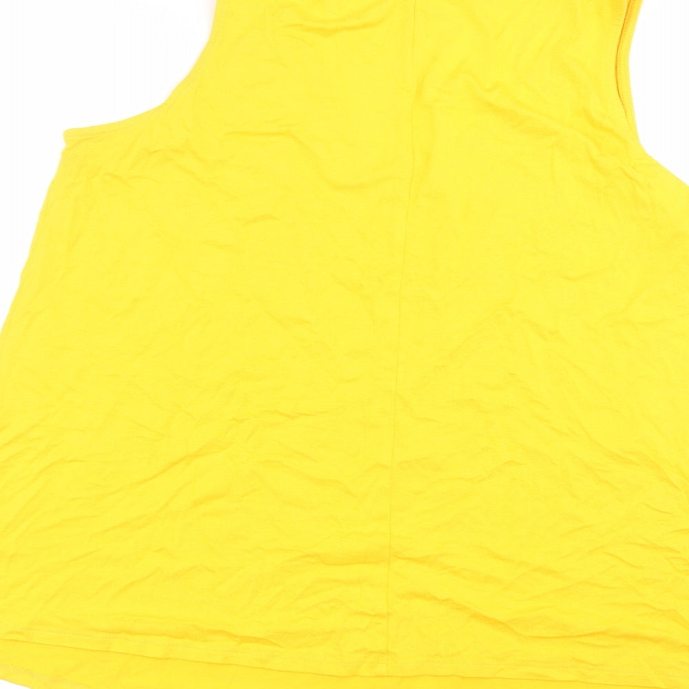 George Womens Yellow Basic T-Shirt Size 18