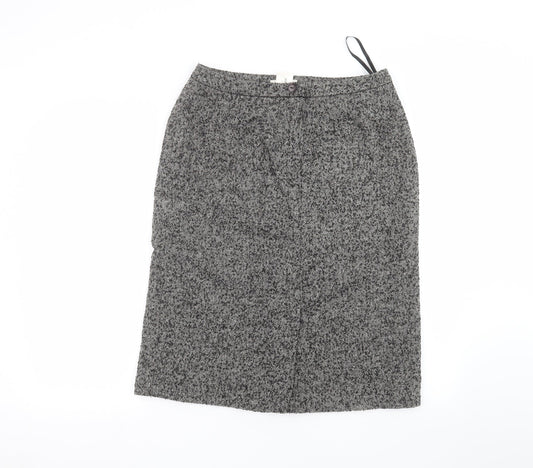 Additional front view of paul separates women’s grey a-line skirt, size UK 12