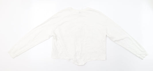 H&M Womens White Pullover Sweatshirt Size L - Beverly Hills