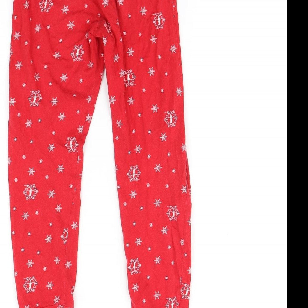 elf on the shelf Girls Red Pyjama Pants Size 7-8 Years