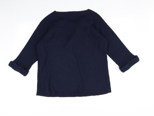 Womens UK Size L Simply Stock Shop Blue Pullover Jumper