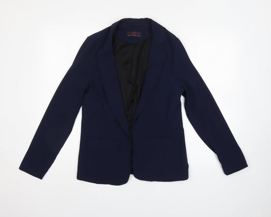 Additional front view of New Look women’s blue jacket suit jacket, size UK 10