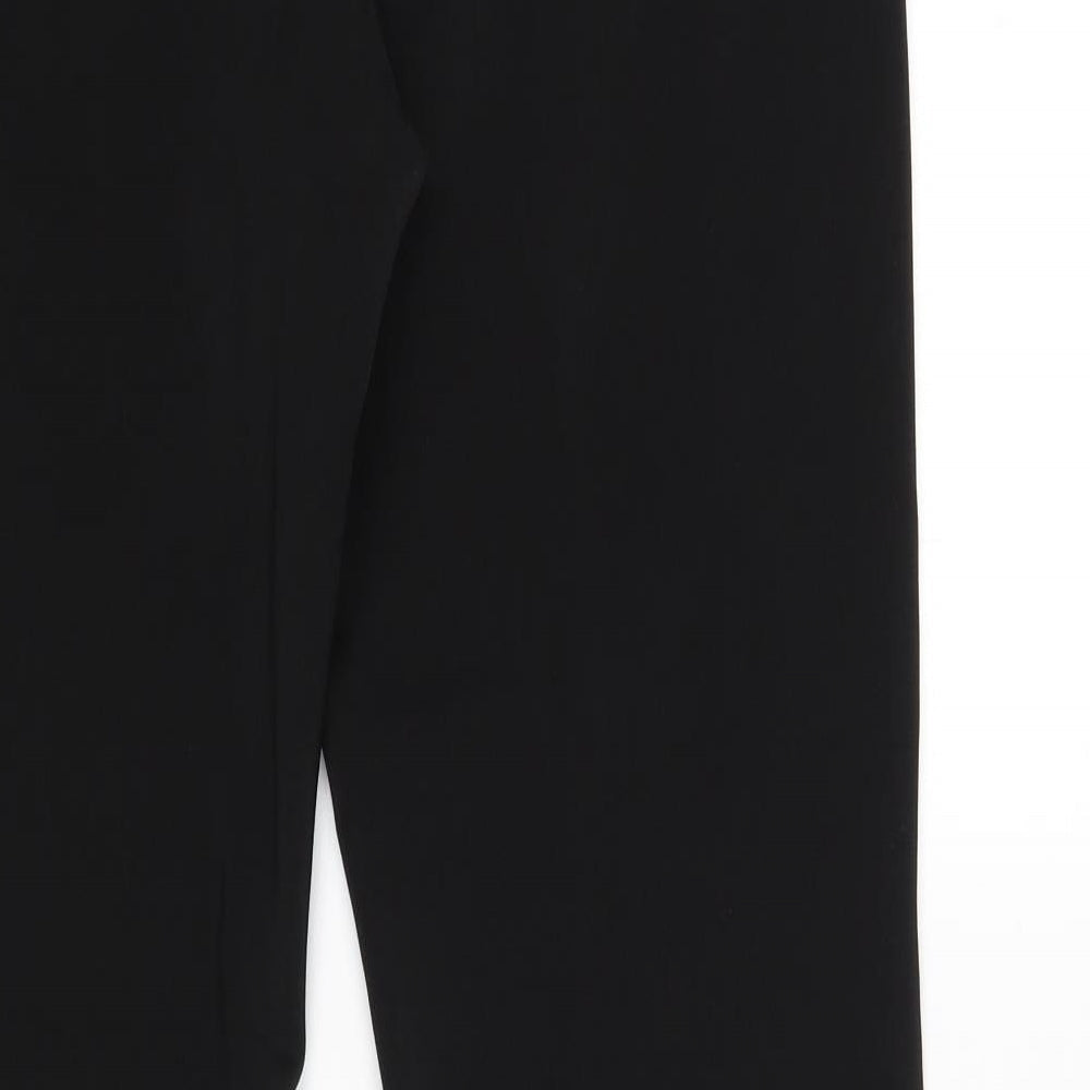 Womens UK Size 10 Reverse Regular Fit Black Trousers