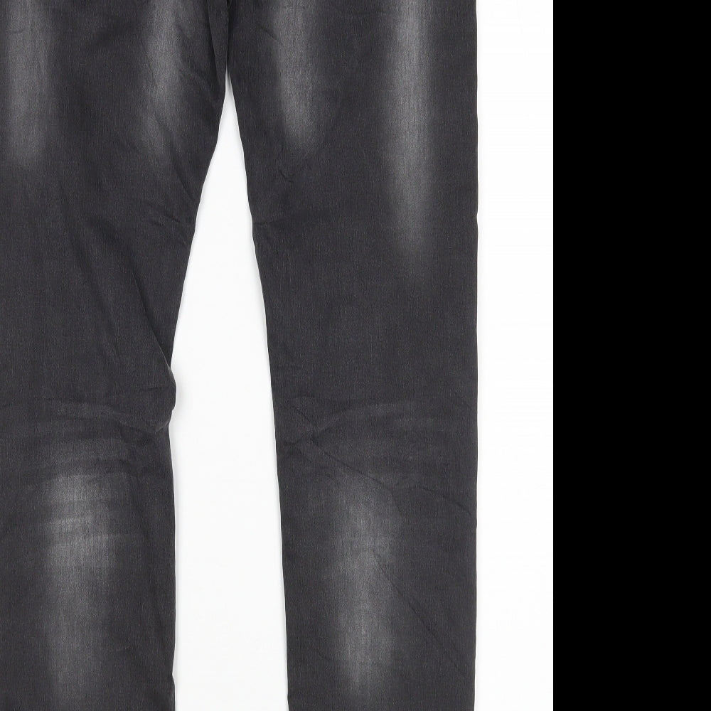 Brand and care label for Tom Tailor women’s grey skinny jeans, size XL, 32-inch leg