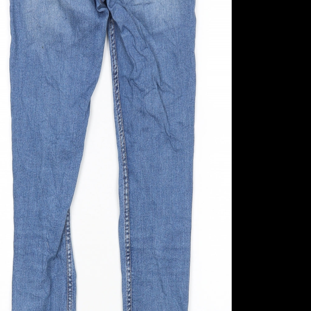 Womens UK Size 10 H&M Regular Fit Skinny Blue Jeans