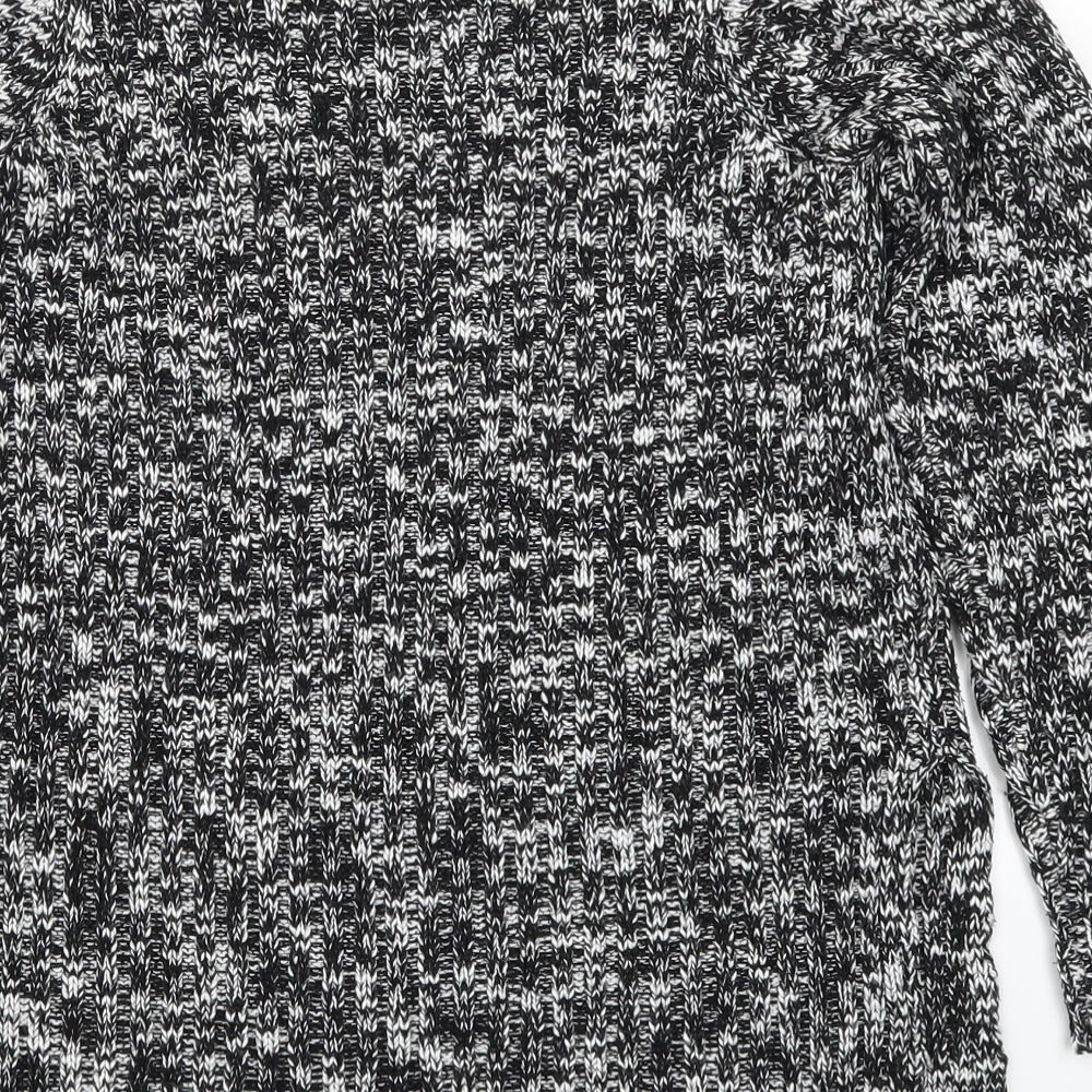 Brand and care label for F&F women’s black knit jumper, size UK 10, - black and white