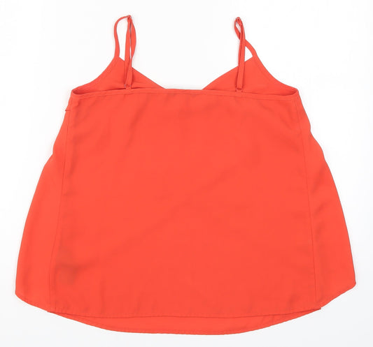 Miss Selfridge Womens Red Basic Tank Size 4