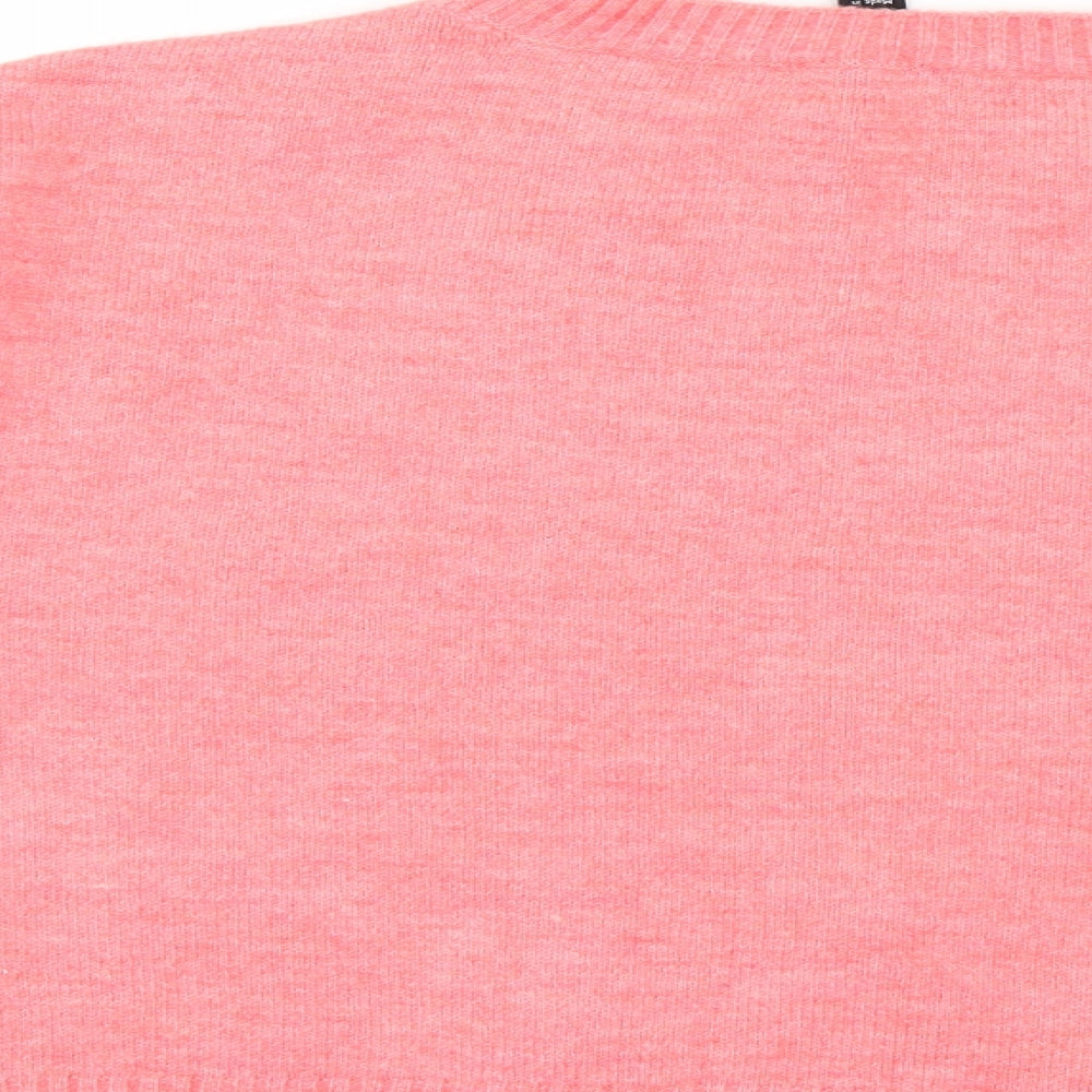 Womens UK Size L New Look Pink Pullover Jumper