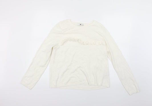 Womens UK Size 18 Very White Pullover Jumper