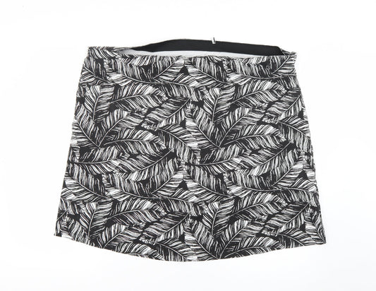 Additional front view of Capsule women’s multicoloured floral mini skirt, size UK 28