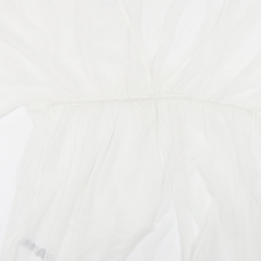 Primark Womens White Cardigan Jumper Size 12