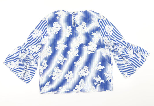 Womens UK Size 12 Atmosphere Blue Basic Blouse