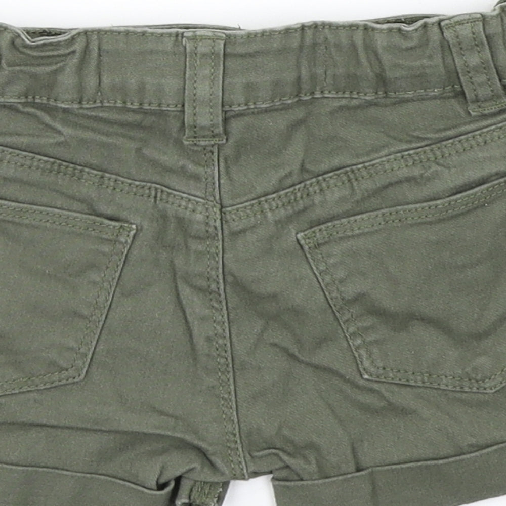 Denim Co Girls Green Denim Cargo Shorts Size 3-4 Years