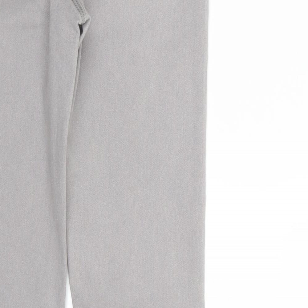 Brand and care label for Denim Co. women’s grey denim jegging jeans, size UK 8, 28-inch leg