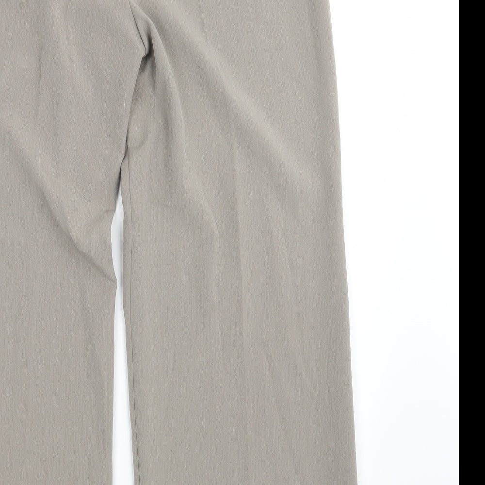 Womens UK Size 16 M&S Regular Fit Dress Pants Beige Trousers