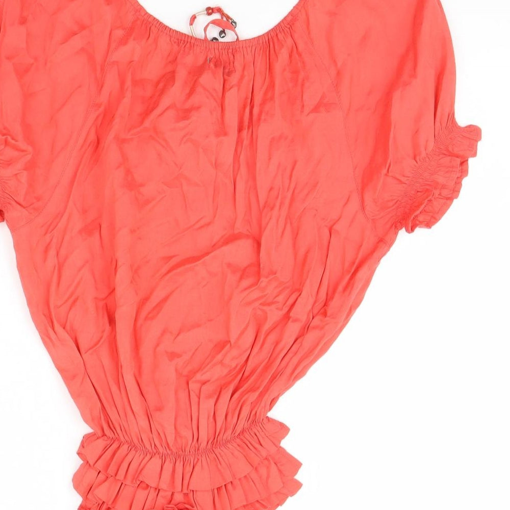 Womens UK Size 8 River Island Pink Basic Blouse
