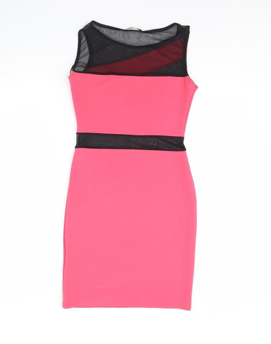 Quiz Womens Pink Sheath Size 8
