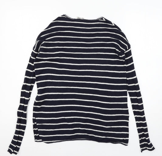 Womens UK Size S Pull&Bear Blue Pullover Jumper
