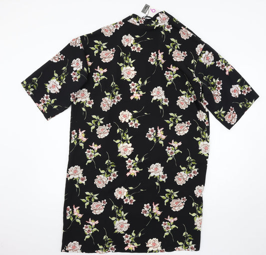Primark Womens Black Floral Jacket Size 6