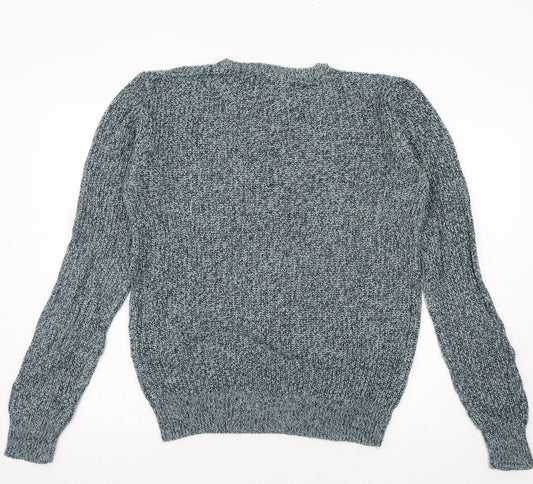 Cedar Wood State Mens Blue Knit Pullover Jumper Size M