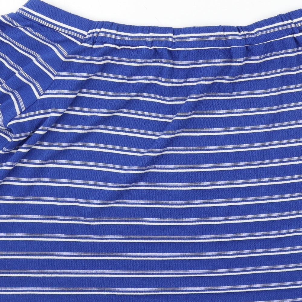 Womens UK Size 14 Matalan Blue Jersey Blouse