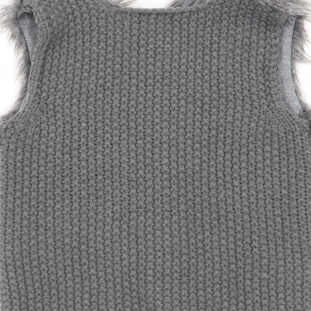 Primark Girls Grey Cardigan Jumper Size 2-3 Years