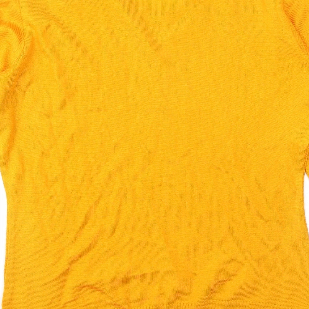 Globus Womens Yellow Pullover Jumper Size L