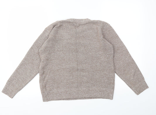 PURE &NATURAL Womens Brown Pullover Jumper Size M