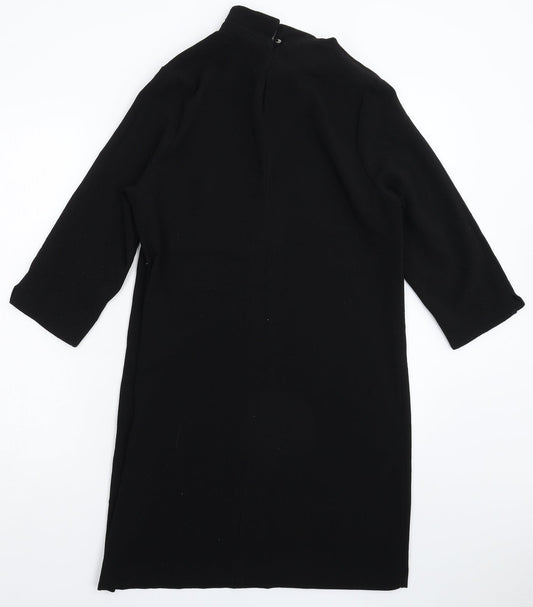 Back view of Peacocks women’s black jumper dress, size UK 10