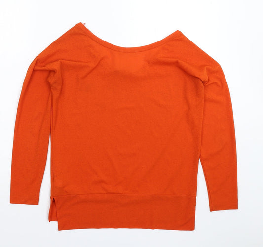 Womens UK Size 8 NEXT Orange Basic Blouse