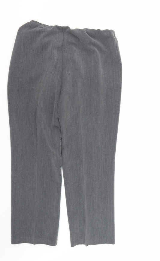 bm Collection Womens Grey Trousers Size 12 L22 in