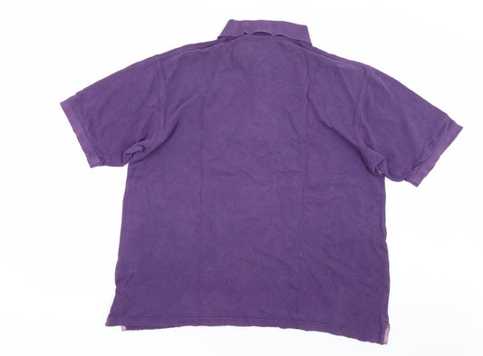 Basics Editions Mens Purple    Polo Size L
