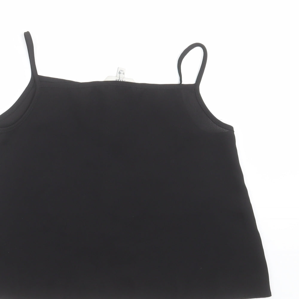 Miss Evie Girls Black Camisole Blouse Size 9-10 Years
