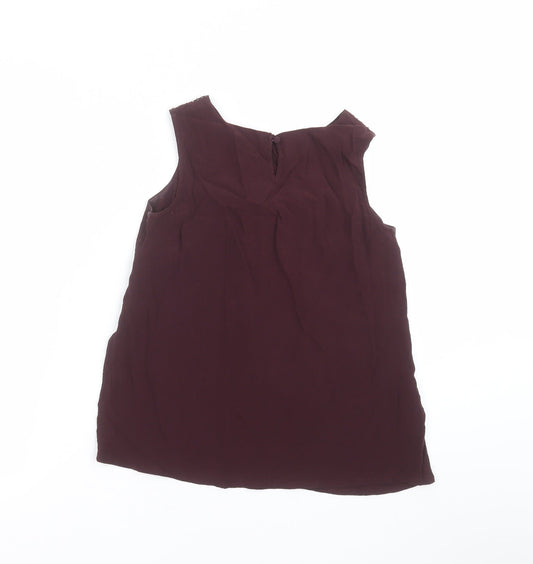 Crew Clothing Womens Purple Basic Blouse Size 8 - beaded