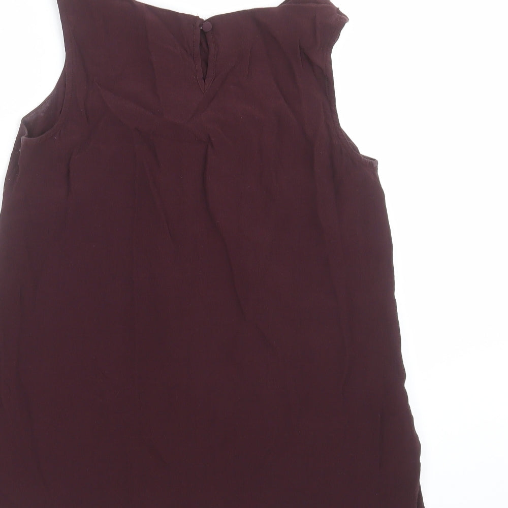 Crew Clothing Womens Purple Basic Blouse Size 8 - beaded