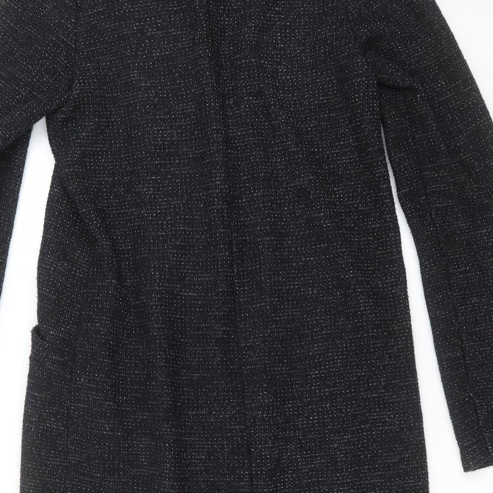 Womens UK Size 8 River Island Black Overcoat