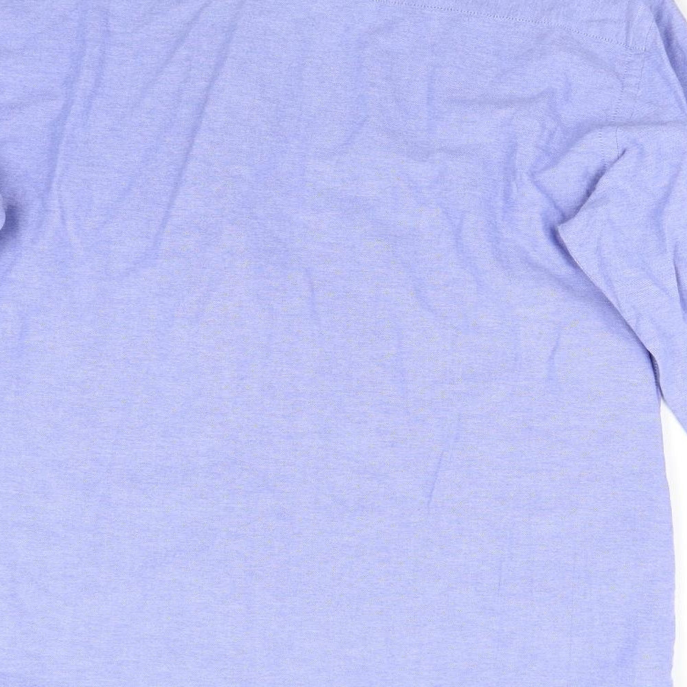 Avenue Mens Blue Button-Up Size 15.5